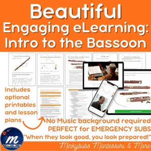 Intro to Bassoon Lesson Plans Paper Based and Digital Included No Prep