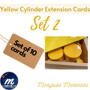 Yellow Cylinder Extension Control Cards Set 2 - Print & Go!