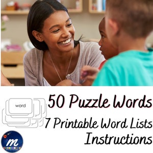 Montessori Puzzle or Mystery Word Sight Words Reading Cards & Material Analysis