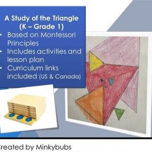 Montessori Geometry Kindergarten Grade 1 triangle activities & lesson plan