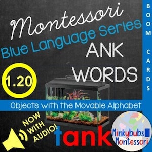 ank Words Movable Alphabet Montessori Blue Language Boom Cards DL
