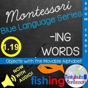 inging Words Movable Alphabet Montessori Blue Language Boom Cards DL