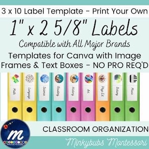 CANVA Template Avery 5160 8160 Image Text Frames Commercial Use OK No Pro Reqd