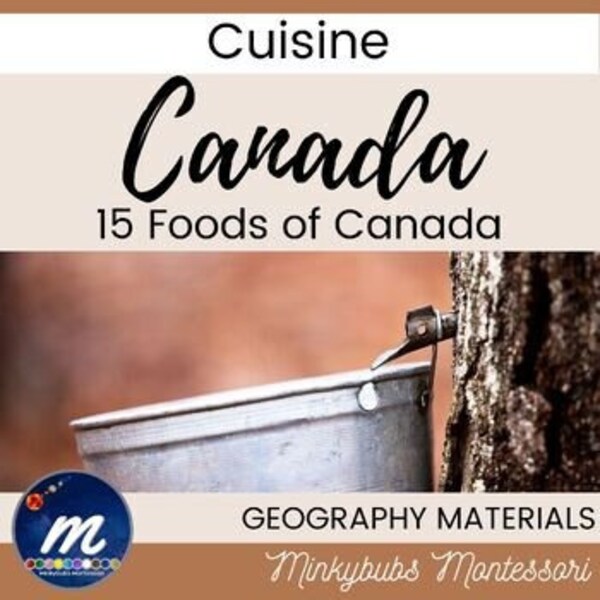 Foods of Canada Canadian Cuisine 3 Part Cards