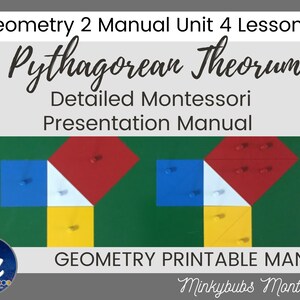 Geometry 2 Pythagorean Theorem Euclid Lesson Plans Montessori Album Unit 4