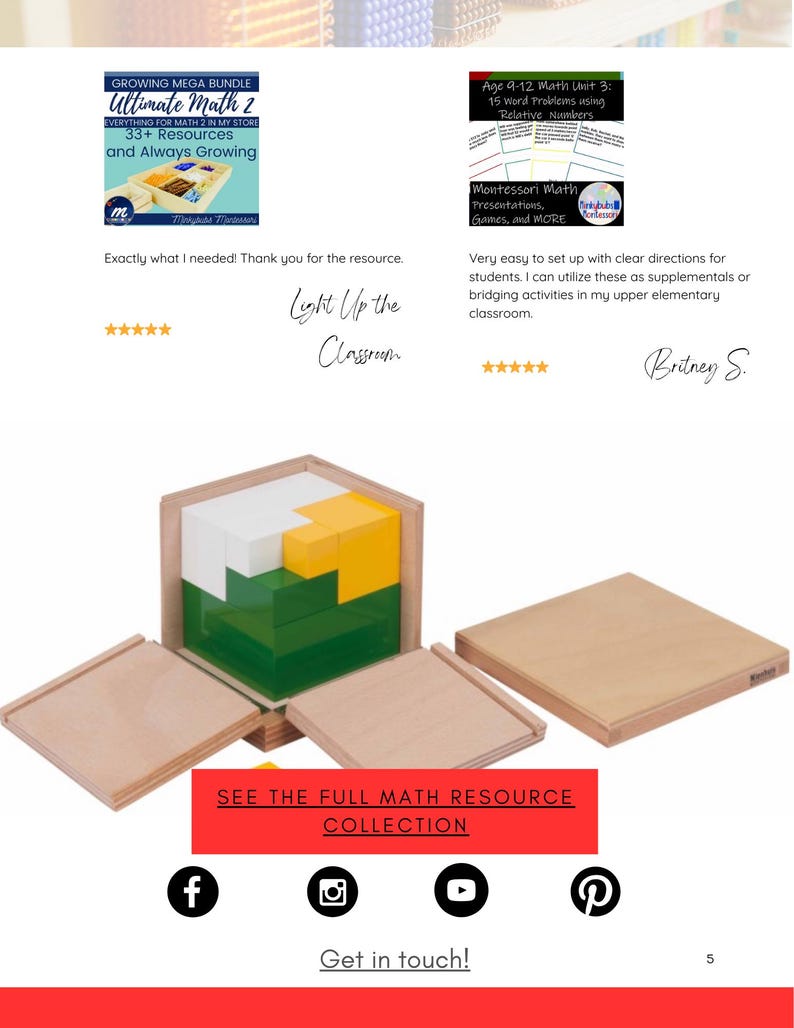 Montessori MATH CHECKLIST • Upper Elementary (ages 9-12) • Full 3-year ...
