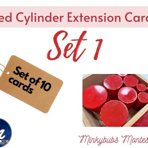 Red Cylinder Extension Cards Set 1 - Print & Go!