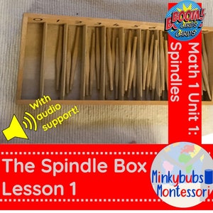 Montessori Spindle Boxes & Spindles Math 1 Unit 1: Numeration 1-10 BOOM Virtual Resource Apprentissage numérique à distance Homeschool Interactive DL