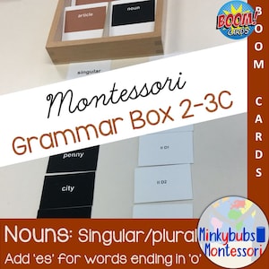 Montessori Grammar Box 2-3C BOOM Articles & Nouns Parts Speech Virtual Resource Digital Download Distance Learning Homeschool Interactive DL