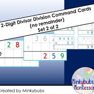 モンテッソーリ算数 2 桁の除数割り算コマンド カードとエラーのコントロール 2