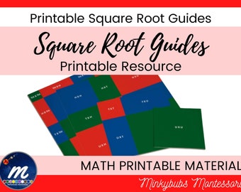 Guide Squares for Squaring and Square Root Patterns Montessori Printable