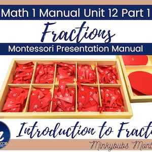 Montessori Fractions Introduction Math 1 Manual Lessons Part 1 of 2
