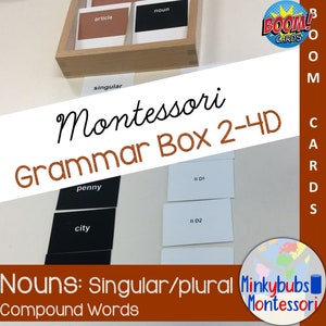 Scatola grammaticale Montessori 2-4D BOOM Articoli e sostantivi Parti Discorso Risorsa virtuale Download digitale Apprendimento a distanza Scuola domiciliare DL interattivo