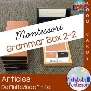 Montessori Grammar Box 2-2 BOOM Artikel & Substantive Stimmen Stimme Virtuelle Ressource Digitaler Download Fernunterricht Homeschool Interaktiv DL