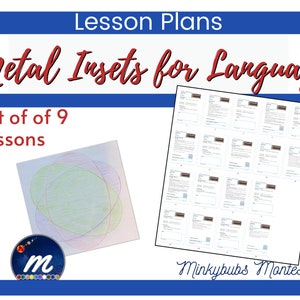 Montessori Metal Insets for Language Printable Set of 9 Lesson Plans with Examples and Material Analysis Print and Go!