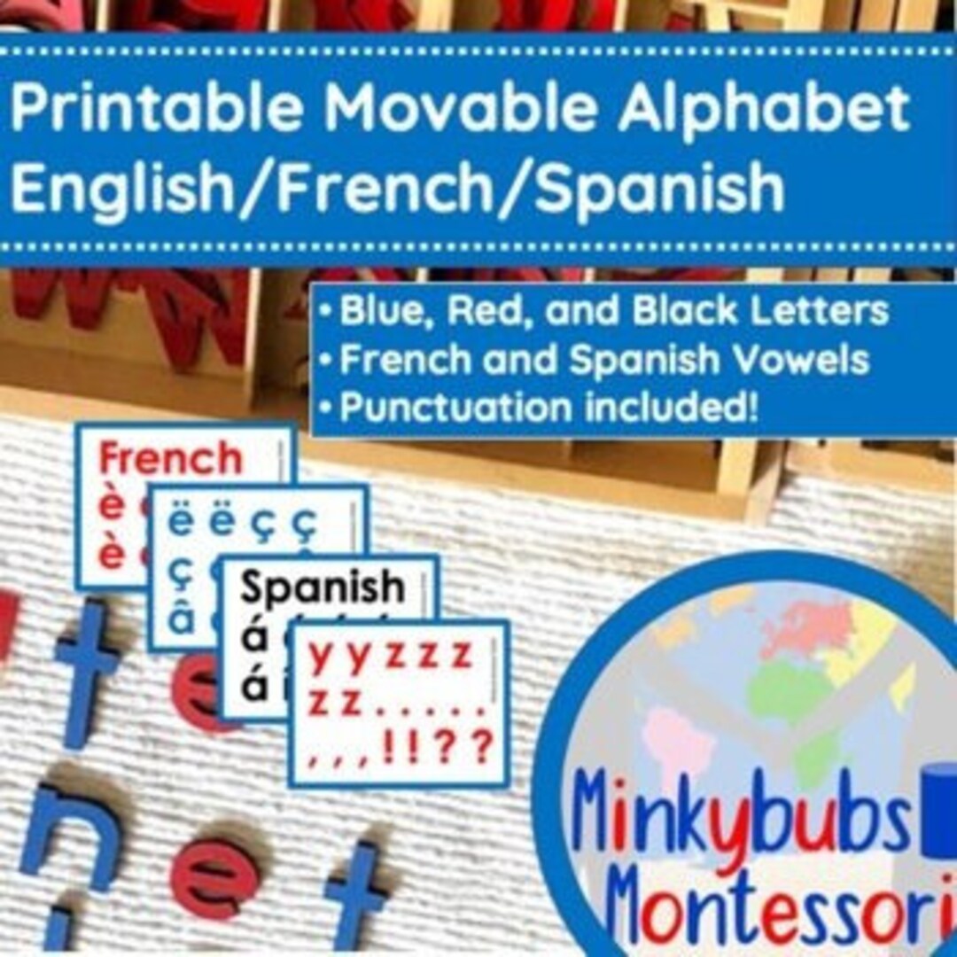 Movable Alphabet Printable Montessori Resource - Etsy