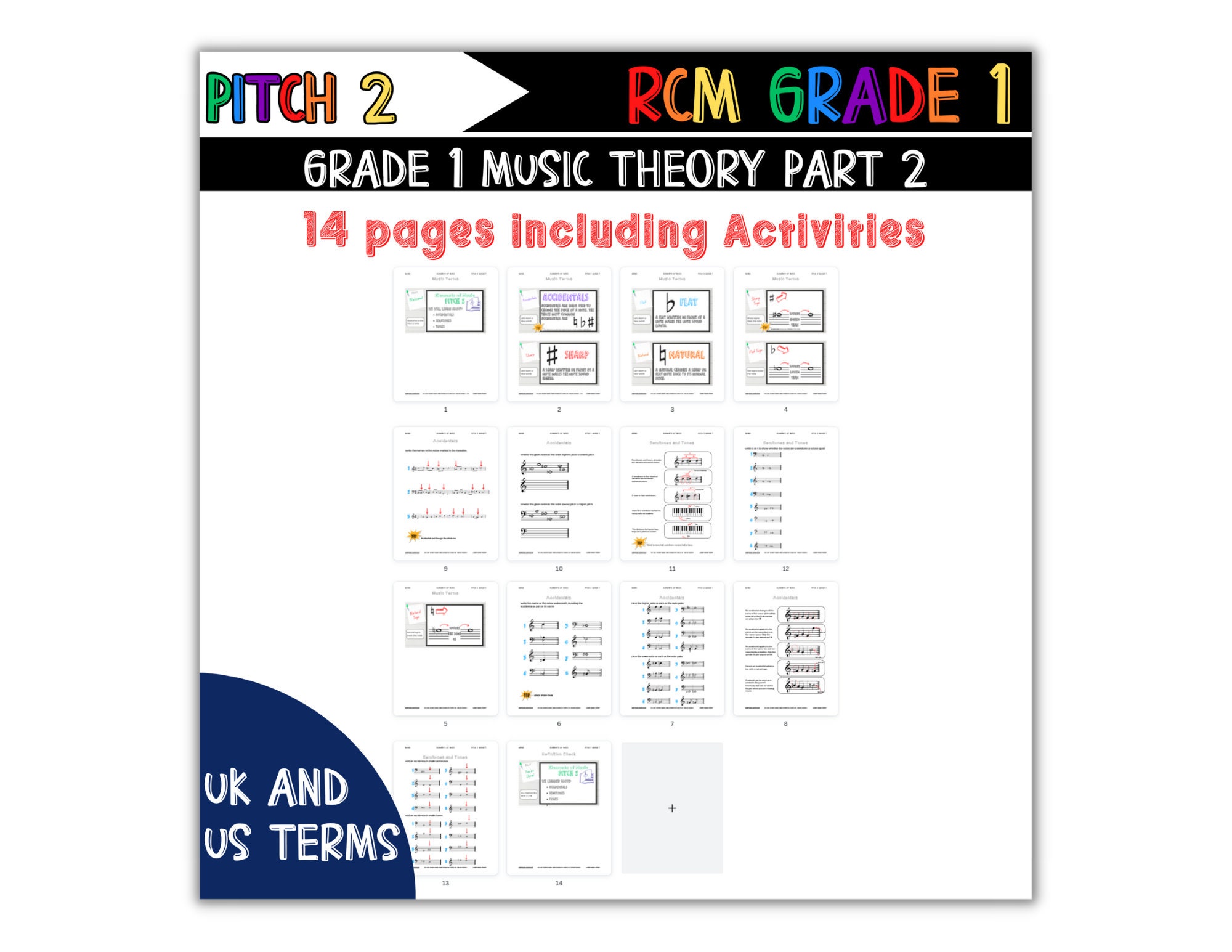 Music Theory Pitch 2 No Prep Activities Bell Ringers Starters Work ...