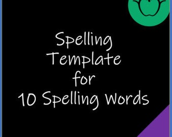 Dolch Words and Spelling List Template Homeschool Distance Learning