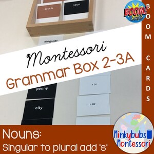 Casella grammaticale Montessori 2-3A BOOM Articoli e sostantivi Parti Discorso Risorsa virtuale Download digitale Apprendimento a distanza Scuola domiciliare DL interattivo
