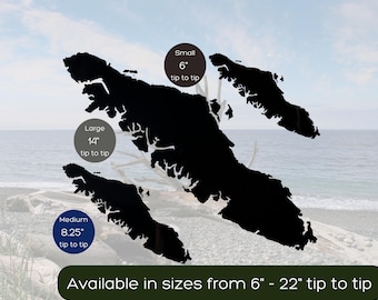Vancouver Island Car Decals – Small, Medium, Large, and Custom Sizes Available – Vehicle Decal – Ships FREE in Canada!