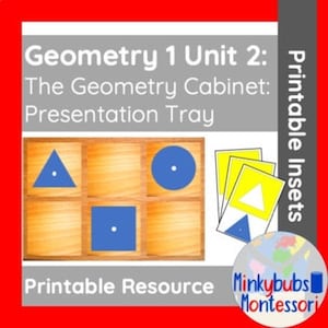 Geometry 1 2D Basic Shapes Printable Resources Cabinet Montessori Unit 2