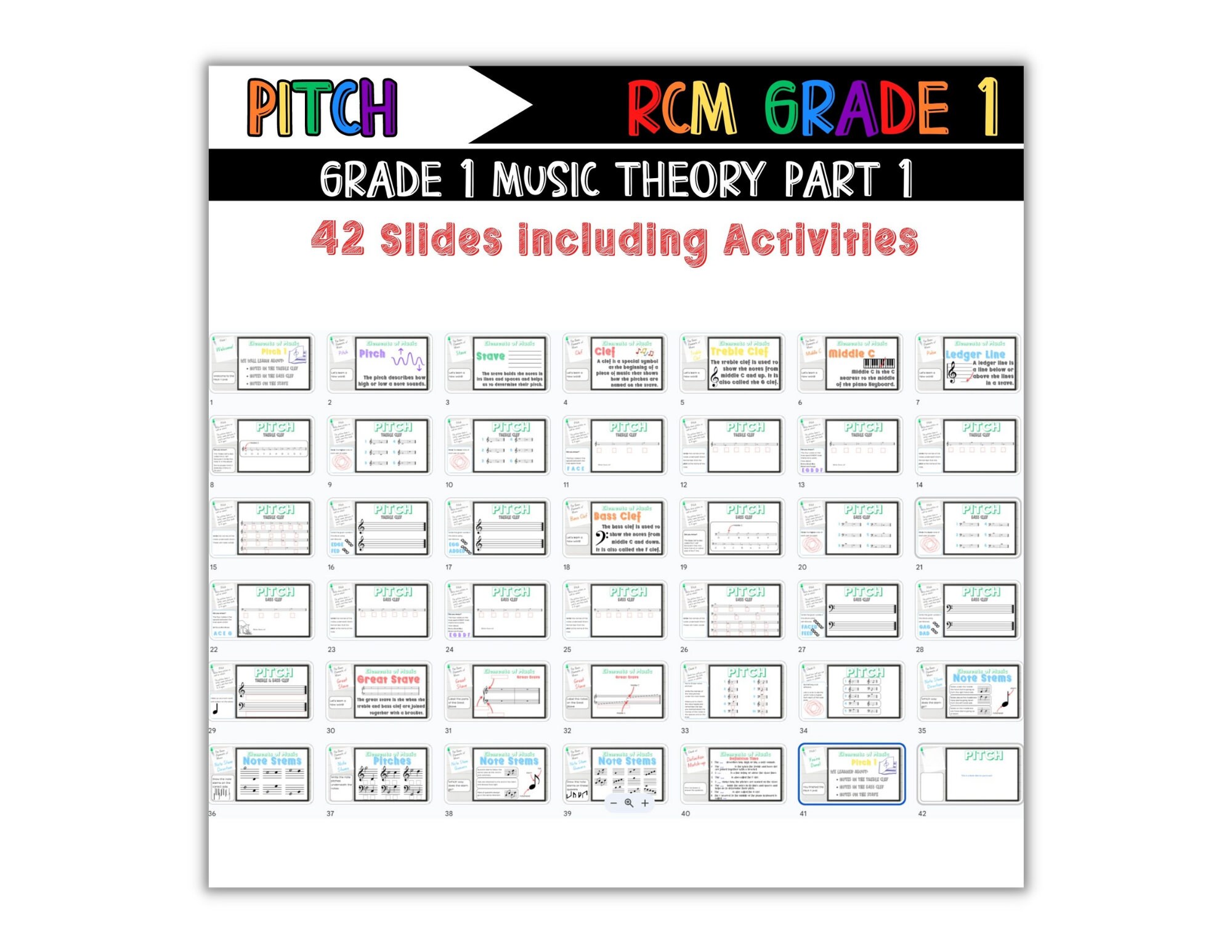 Music Theory Pitch No Prep Activities Bell Ringers Starters Work Sheets ...