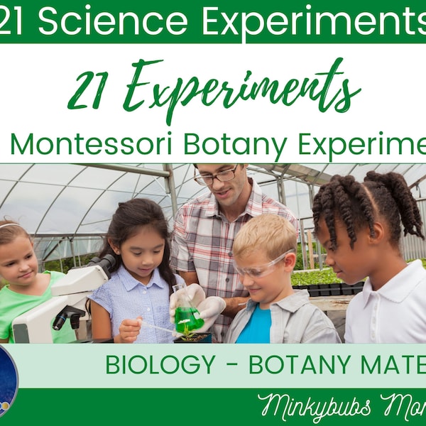 Botany 21 Botany Experiments Montessori Suitable Homeschool ALL STUDENTS