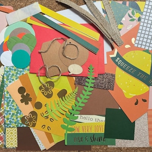 Kaarten maken Plakboekpakket Knutselbenodigdheden Junk Journal Kit Citroenthema Diverse papiersoorten en benodigdheden 30-75+ stuks GROOT assortiment