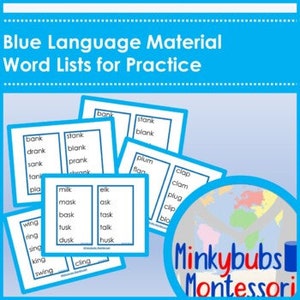 以下が含まれることがあります： 言語スキルを練習するための青と白の単語リスト。リストには、「銀行」、「悪臭がする」、「空白」、「飲んだ」、「沈んだ」、「いたずら」、「プラム」、「ドン」、「拍手」、「日焼け」、「ハマグリ」、「プラ」、「牛乳」、「ヘラジカ」、「プラグ」、「マスク」、「オスク」、「バスケット」、「タスク」、「ブロ」、「翼」、「フスク」、「ファルク」、「リング」、「夕暮れ」、「殻」、「歌う」、「王」、「抱きしめる」、「揺れる」などの単語が含まれています。