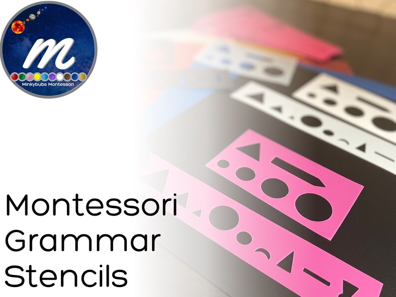 Montessori Grammar Stencil Sentence Analysis Stencils FREE Etsy
