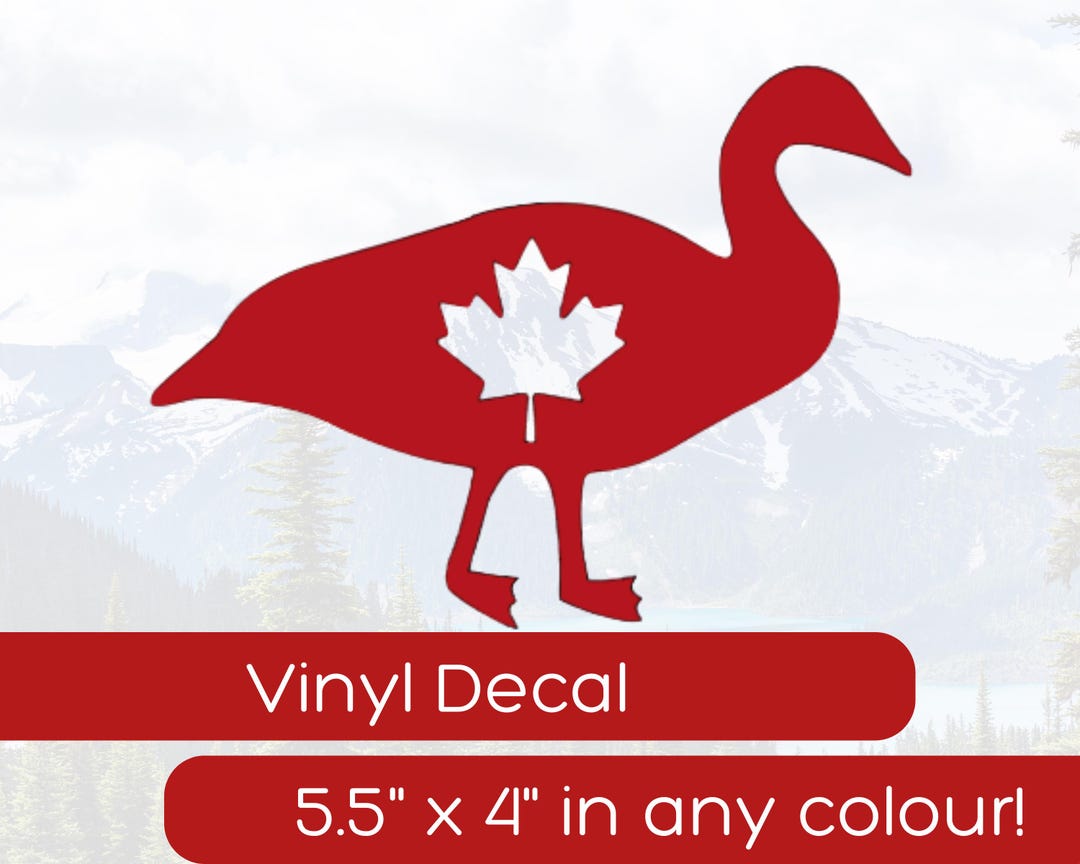 Canada Goose With Maple Leaf Inset Bumper Sticker – Vehicle Decal – 5.5 ...