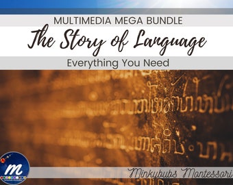 Montessori Story of Language Fourth Great Lesson Printable Video Audio Presentation All-inclusive Everything You Need MEGA BUNDLE DL