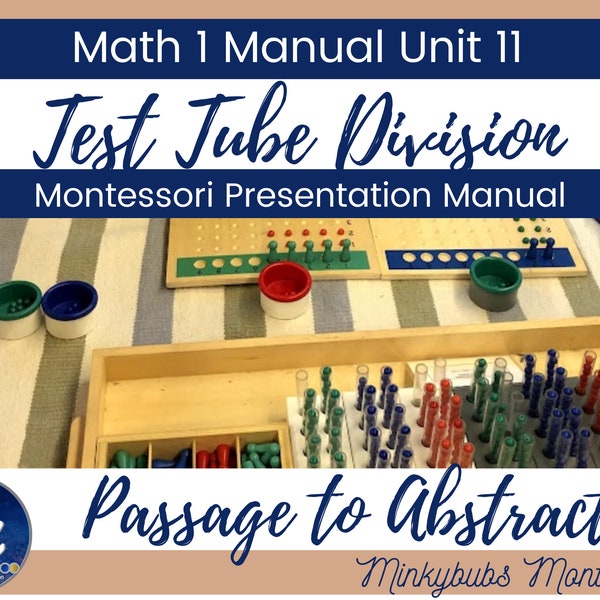 Test Tube Division Montessori Math 1 Manual Multiplication Lessons Unit 11 Print