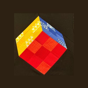Rubiks Cube Quilt Block Paper Piecing 12-inch Square - Etsy