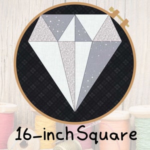 Diamond Jewel Foundation Paper Piecing 16-inch Square