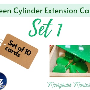 Green Cylinder Extension Cards Set 1 - Print & Go!