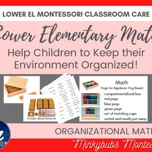 Montessori Math Materials Labels Checklists Lower Elementary