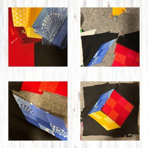 Rubiks Cube Quilt Block Paper Piecing 12-inch Square - Etsy