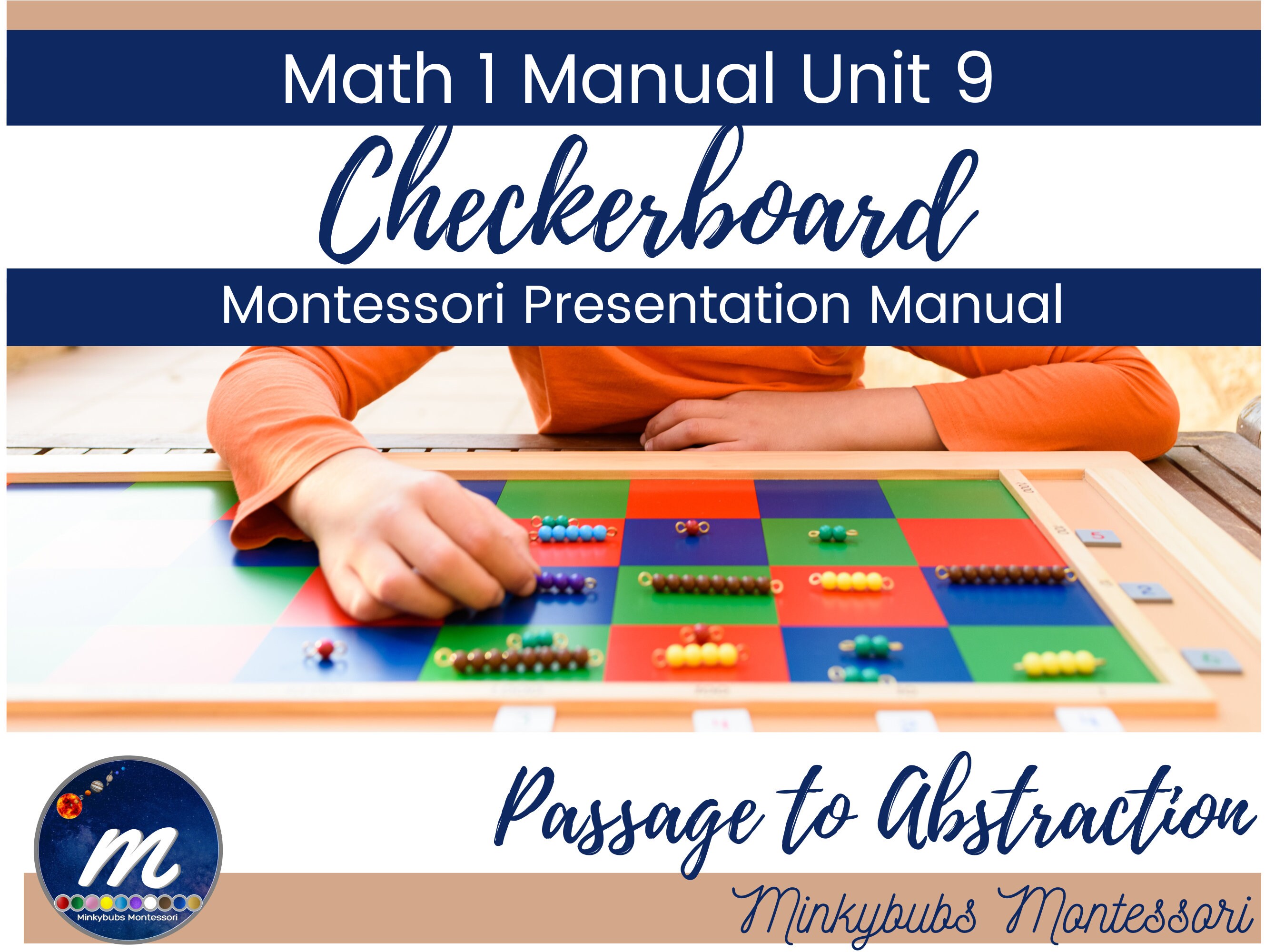 The Math Checherboard Checkerboard Montessori Math 1 Manual Multiplication Lessons Unit 9 ...
