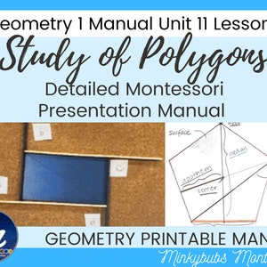 Geometri 1 Studie av polygoner Lektionsplaner Montessorimanual Album Enhet 11