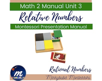 Montessori Math Manual Relative Numbers Snake Game MATH 2 UNIT 3 Printable Chapter Lesson Plans Homeschool Curriculum Teacher Help