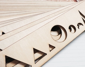 Montessori Grammar Stencil Wooden 9 Parts of Speech Language Work Grammar Analysis Language