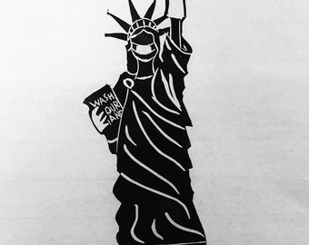 Lady Liberty lino