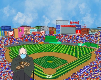 Bernie at the Nationals Stadium