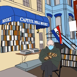 Bernie at Capitol Hill Books