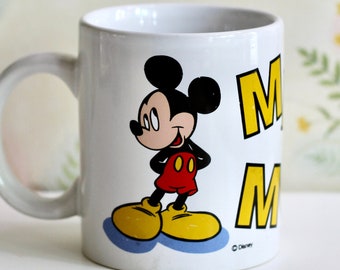 Vintage Musse Pigg-mugg, Disney-dryckesartiklar, Musse Pigg-samlarobjekt, kaffe- eller temugg
