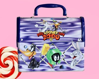 1999 Looney Tunes Lunch Box, Millooneyum, 2000 Y2K Metal Lunch Box, Warner Brothers Collectibles