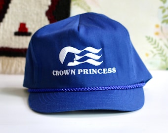 Cappellino snapback Crown Princess anni '90, cappello camionista blu, streetwear anni '90, berretto da baseball unisex per adulti