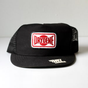 90s Drydene Trucker Hat, Heavy Duty Lubes, Black Snapback Trucker Cap