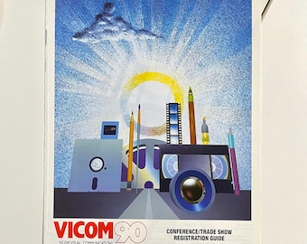 1990 Vicom Conference Ad, Vicom90, Visual Communications Ad, Design Magazine, Studio Magazine, Vintage Design Advertising, 90s Collectibles